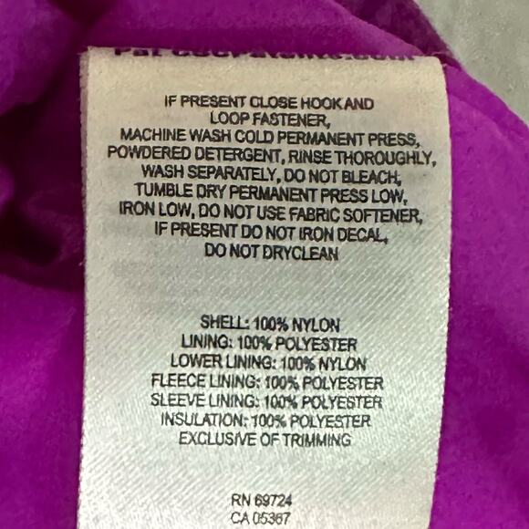 Columbia Youth Girls Purple Winter Coat, Large, Pre-owned - Picture 4 of 4